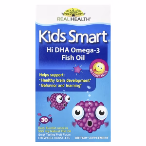 Kids Smart, Kids Smart®, Hi DHA-Omega 3 Fish Oil, fish oil with high DHA and omega-3 content, fruit flavor, 30 chewable tablets