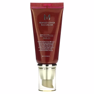 Missha, M Perfect Cover, BB Cream, SPF 42 PA+++, Shade #21 Light Beige, 1.7 oz (50 ml)