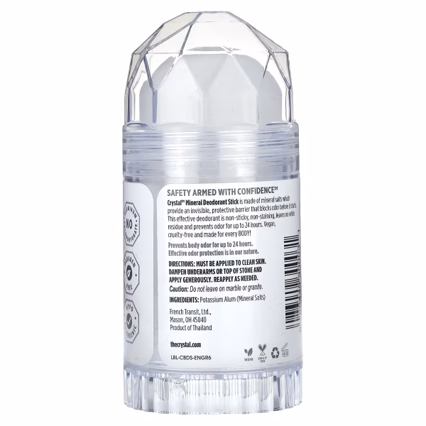 CRYSTAL, Mineral Deodorant Stick, Unscented, 120 g (4.25 oz) - Image 2