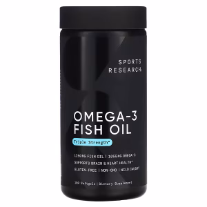 Sports Research, Omega-3 Fish Oil, Triple Strength, 180 Capsules