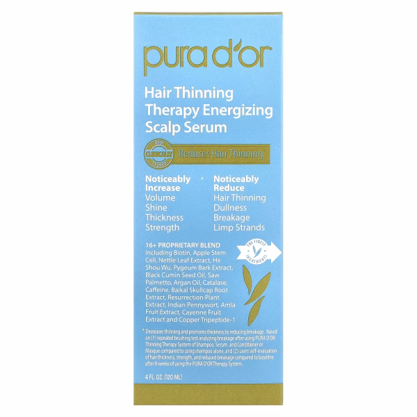 Pura D'or, Scalp Energy Serum for Hair Loss, 4 fl oz (120 ml) - Image 2