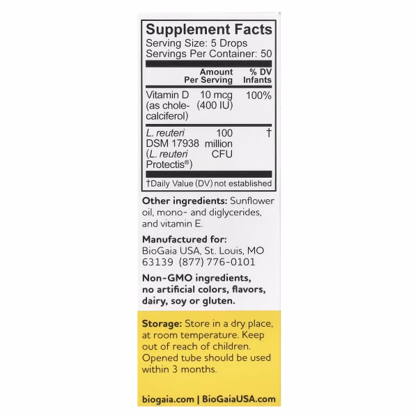 BioGaia, Protectis Baby, Probiotic Drops with Vitamin D3 for Children, 0.34 fl oz (10 ml) - Image 2