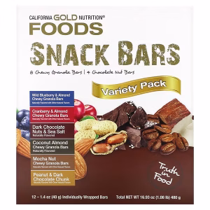 California Gold Nutrition, FOODS, Assorted Snack Bars, 12 x 40 g (1.4 oz)