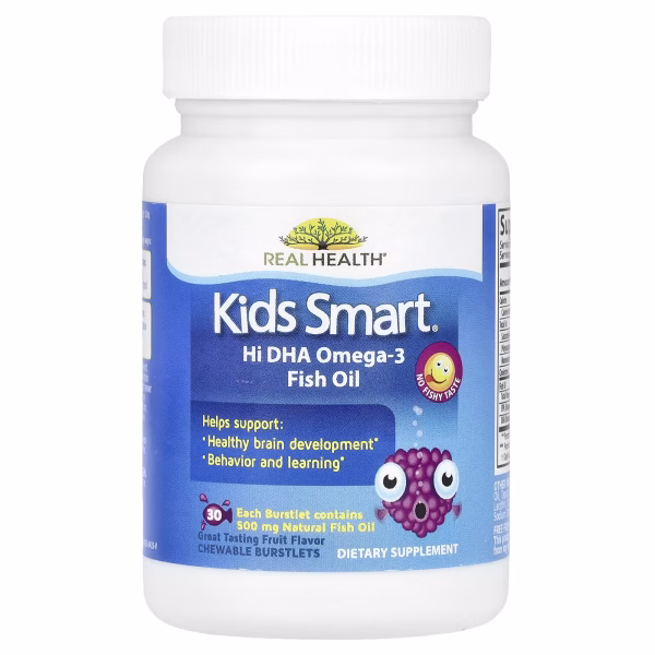 Kids Smart, Kids Smart®, Hi DHA-Omega 3 Fish Oil, fish oil with high DHA and omega-3 content, fruit flavor, 30 chewable tablets - Image 3