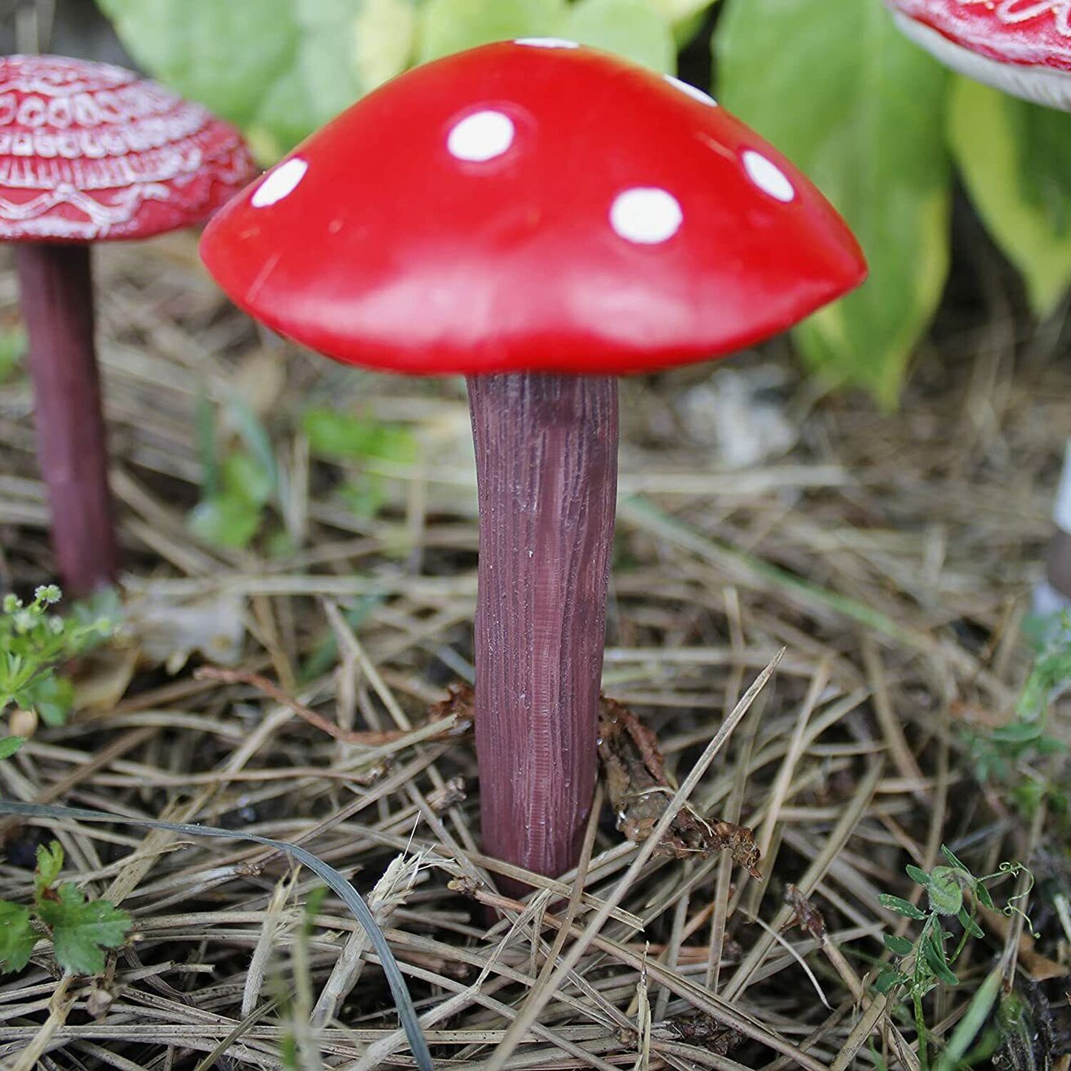Set of 4 Mushroom Garden Ornaments - Image 4